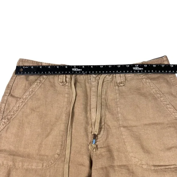 Lucky Brand Mens 100% Linen Drawstring Cargo Shorts Tan Brown Size 34 - Picture 5 of 8